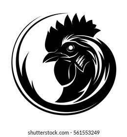 Rooster Circle Tribal Tattoo Art