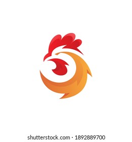 Rooster Cock Chicken Head Mascot Logo