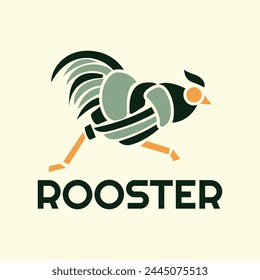 Rooster, cock, chicken vector illustration. Logo design. Emblem, symbol.