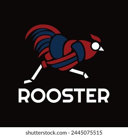 Rooster, cock, chicken vector illustration. Logo design. Emblem, symbol.