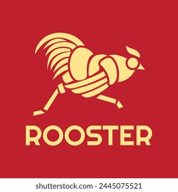 Rooster, cock, chicken vector illustration. Logo design. Emblem, symbol.