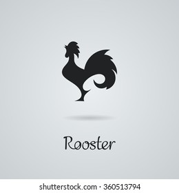 Rooster, cock, chicken vector illustration. Logo design. Emblem, symbol.