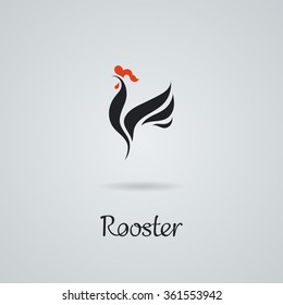 Rooster, cock, chicken vector illustration. Logo design. Emblem, symbol.