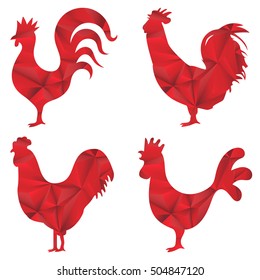 Rooster, cock, chicken vector illustration. Logo design. Emblem symbol.