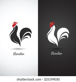 Rooster and cock hand drawn sketch on white background , vector illustration