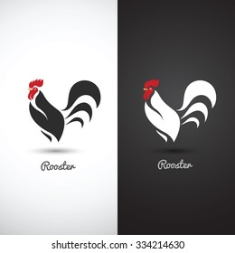 Rooster and cock hand drawn sketch on white background , vector illustration