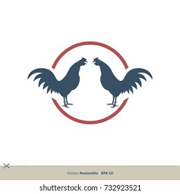 Rooster Cock Logo Template Illustration Design. Vector EPS 10.