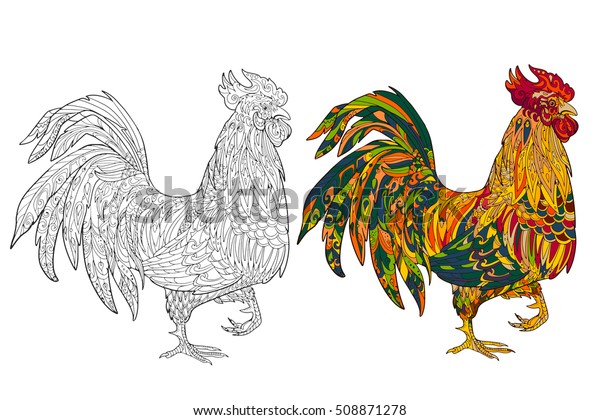 470 Top Coloring Book Pages Rooster Images & Pictures In HD