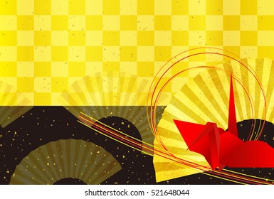 Rooster crane greeting card background