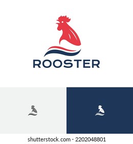 Rooster Crowing Chicken Food Animal Farm Logo