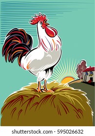 3,053 Rooster sings Images, Stock Photos & Vectors | Shutterstock