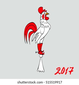 rooster  drawing vector
