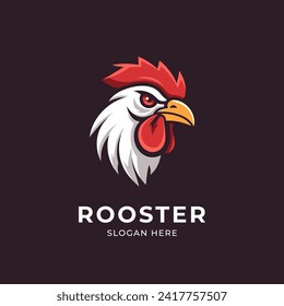 Rooster e-sport logo vector illustration