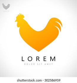 Rooster farm design logo
