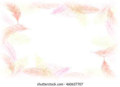 Rooster feathers New Year's card background