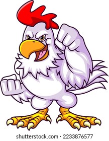 The rooster fighter boxing of illustration