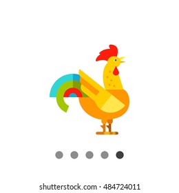 Rooster flat icon