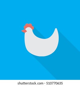 rooster flat icon illustration isolated vector sign symbol