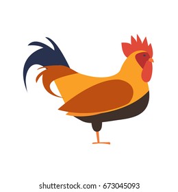 rooster flat icon. You can be used rooster icon for several purposes like: websites, UI, UX, print templates, promotional materials, info-graphics, web and mobile phone apps.