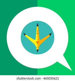 Rooster footprint flat icon