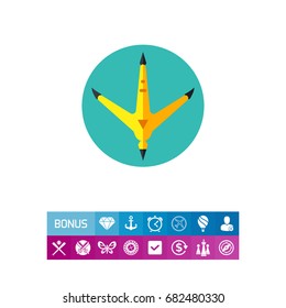 Rooster Footprint Icon