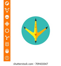 Rooster Footprint Icon