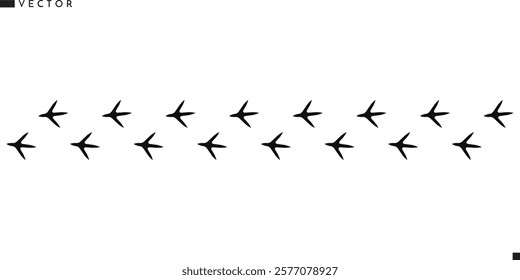 Rooster footprint silhouette. Chicken footprint vector. Bird track