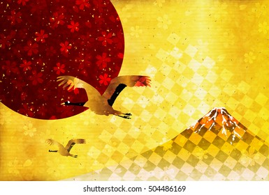 Rooster Fuji New Year's card background