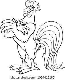 Rooster funny drawing