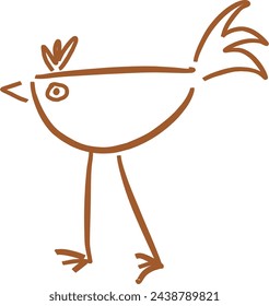 rooster gaul freee hand drawing stylized