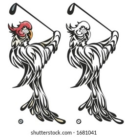 rooster golf shirt