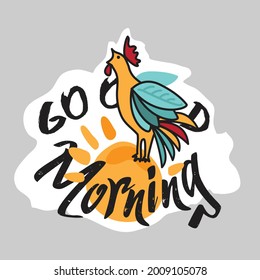 Rooster, Good Morning Vector Design