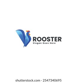 Rooster Gradient Colorful Logo Template
