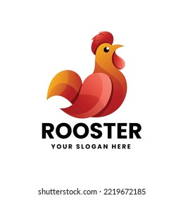 Rooster Gradient Logo Icon Illustration
