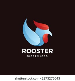 Rooster Gradient Logo Vector Icon Illustration