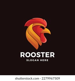 Rooster Gradient Logo Vector Icon Illustration