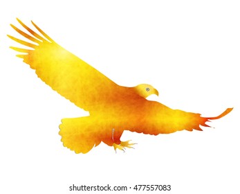 Rooster hawk New Year's card icon