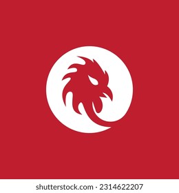 Rooster Head Cartoon Animal Art Vector Illustration