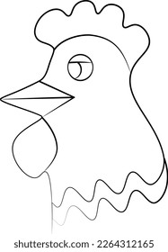 Rooster, cabeza de gallo, pollo, icono de gallo, logo de pollo.