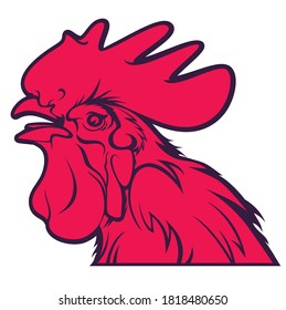 rooster head design vector illustration