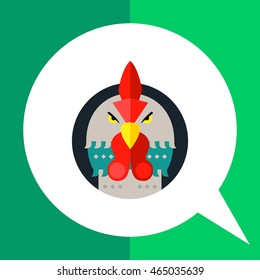 Rooster head flat icon