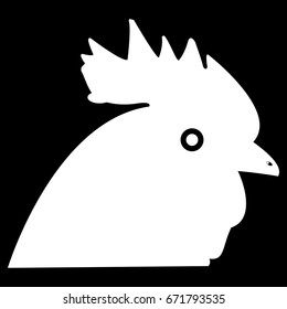 Rooster head icon .