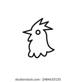 rooster head icon logo sign vector outline
