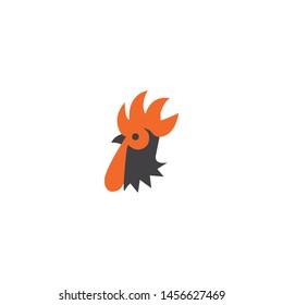 Rooster head icon on a white background