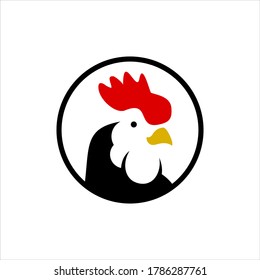 Rooster Head Logo Cartoon Chicken Vector Stock Vector (Royalty Free ...