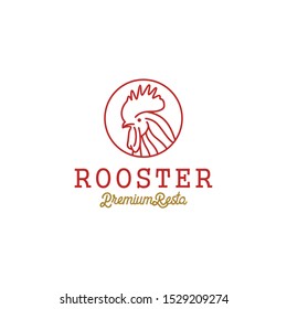 Rooster head logo, for the chicken meat restaurant logo, butcher shop, and chicken product labeling needs.