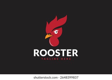 rooster head logo design. logo icon vector illustration
