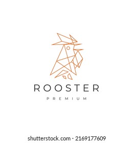 Rooster head logo icon design template