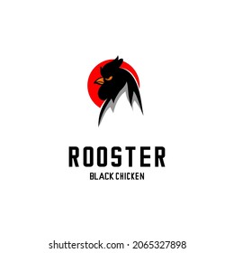 rooster head logo illustration vector