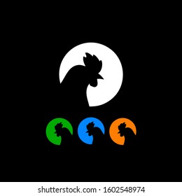 rooster head logo. symbol icon design